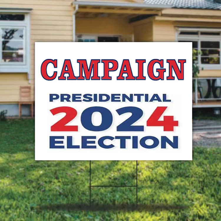 Toowin Wholesale Political Yard Signs With Stakes Usa Election Campaign Plastic 4Mm Outdoor Waterproof Custom Lawn Signs