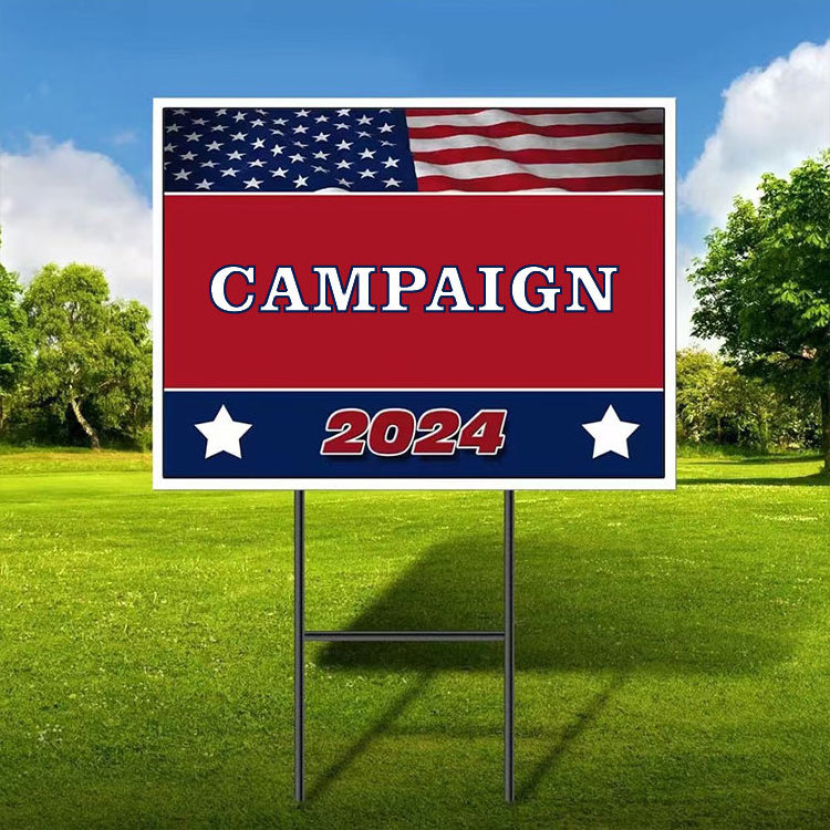 Toowin Wholesale Political Yard Signs With Stakes Usa Election Campaign Plastic 4Mm Outdoor Waterproof Custom Lawn Signs