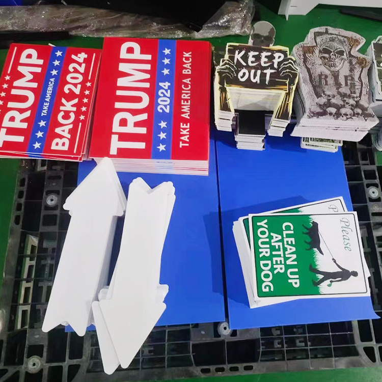 Toowin Customize Handheld Sign Celebration Corrugated 18X24 Garage 2 Sides Printing Political Yard Signs