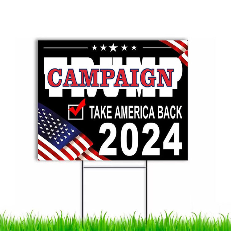 Toowin Wholesale Political Yard Signs With Stakes Usa Election Campaign Plastic 4Mm Outdoor Waterproof Custom Lawn Signs