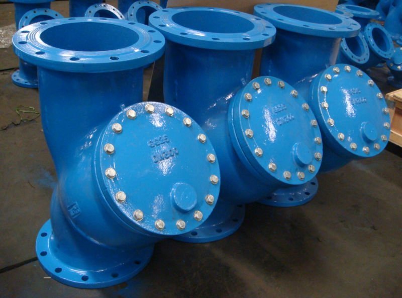 DN40-DN500 cast iron flanged Y-strainer with stainless steel  filter valves