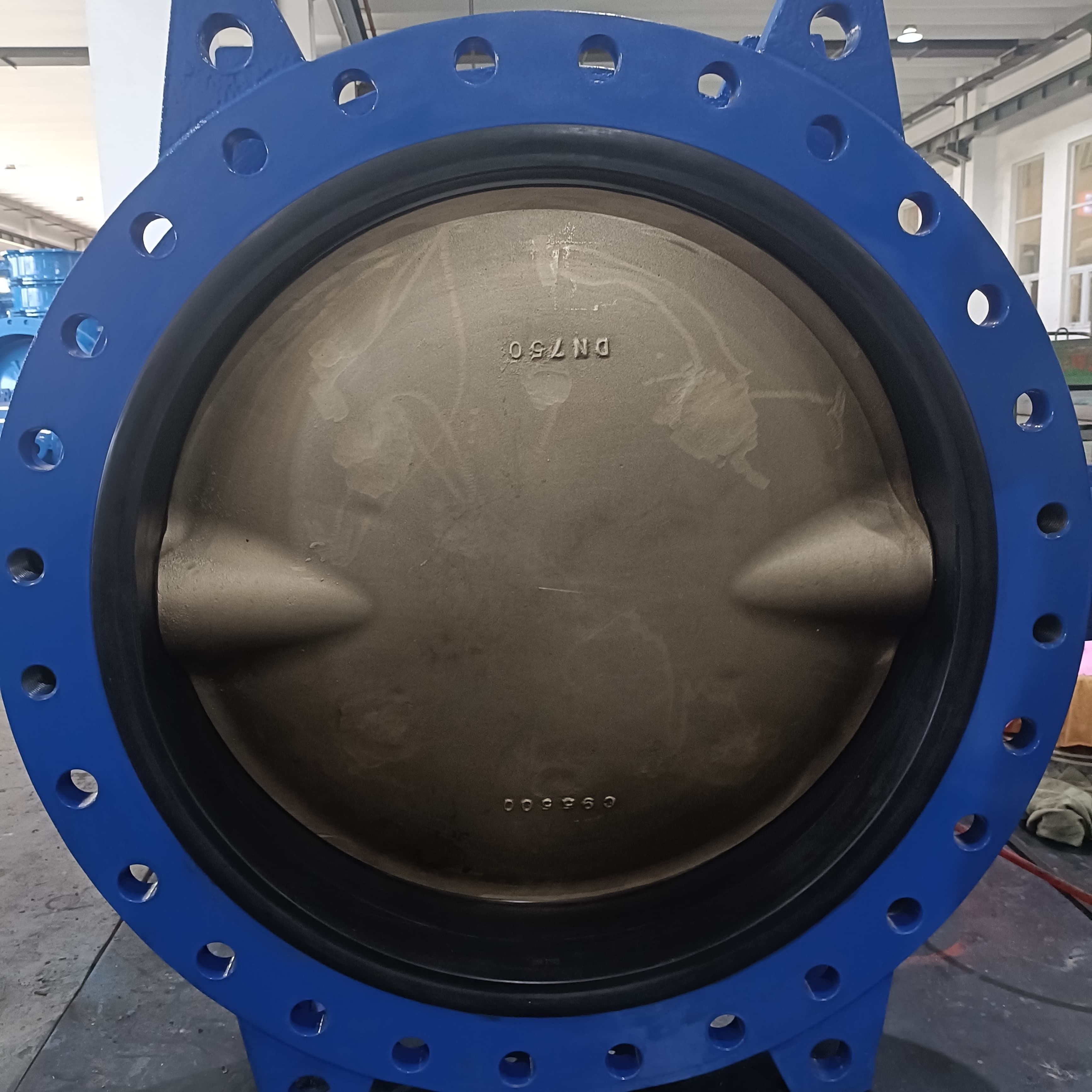 D34B1X-10Q Gear Box DN750 Flange Butterfly Valve With DI Disc