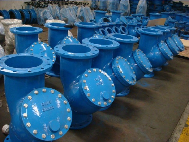 DN40-DN500 cast iron flanged Y-strainer with stainless steel  filter valves