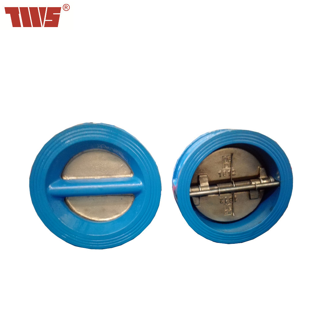 DN200 PN10/16 cast iron dual plate cf8 wafer check valve