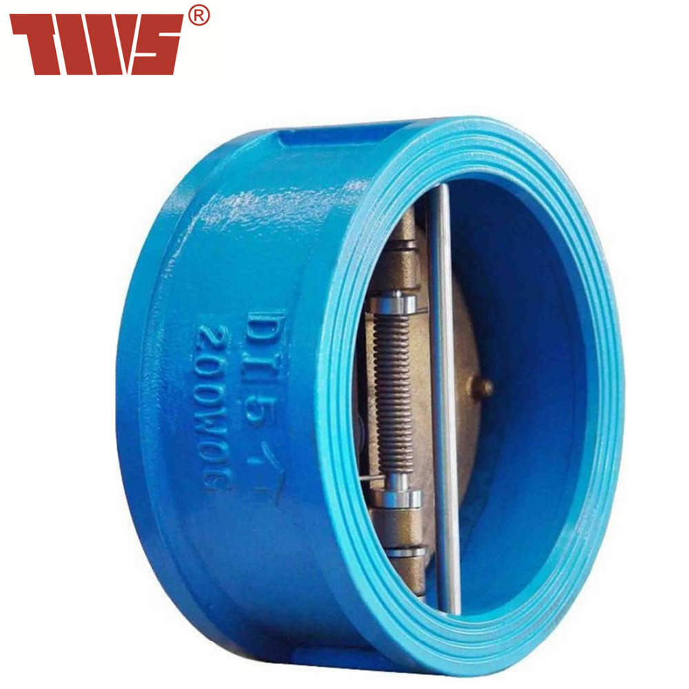 DN200 PN10/16 cast iron dual plate cf8 wafer check valve