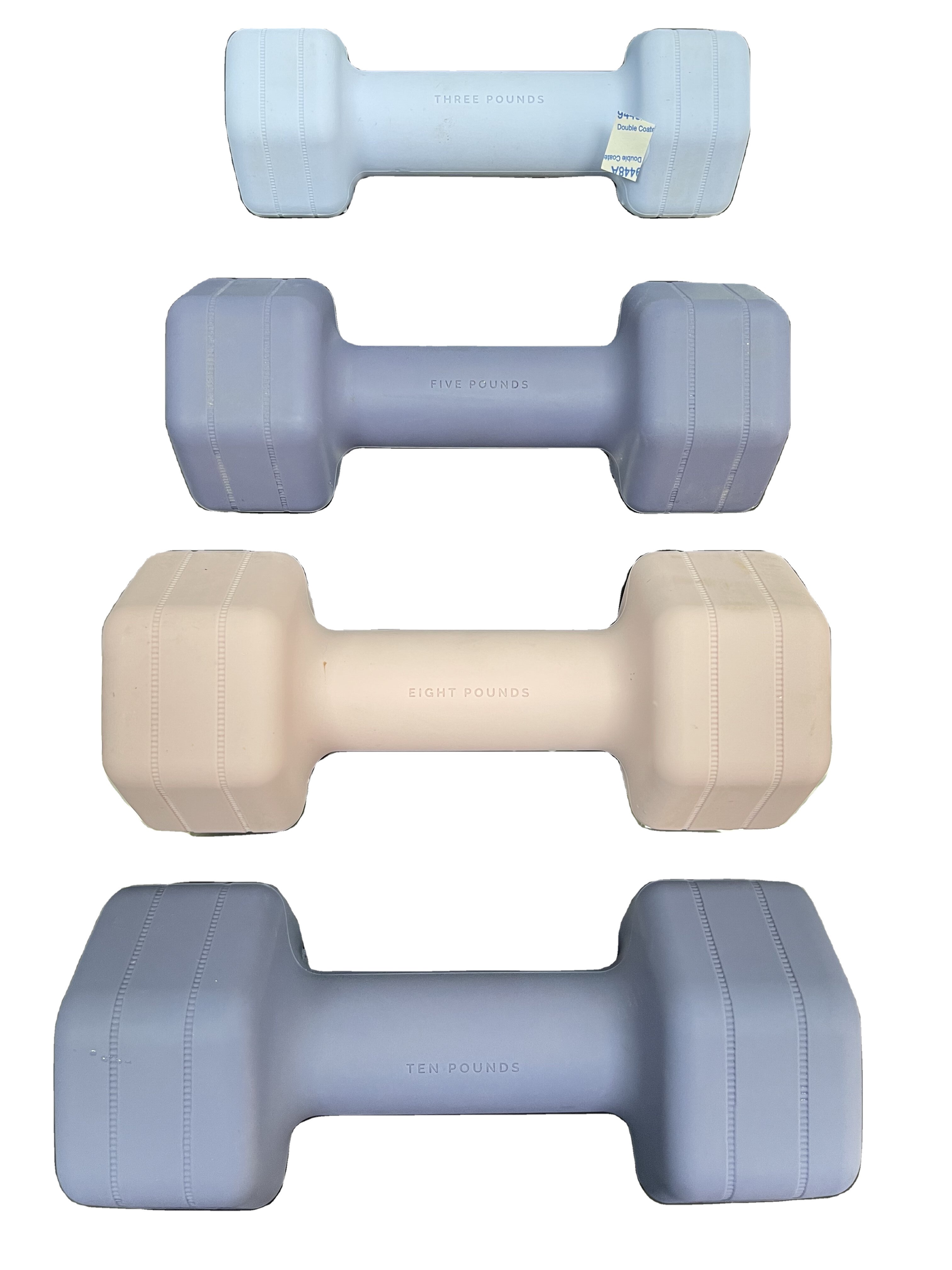 training gym equipment 2-10 lbs fitness silicone dumbbell with metal inside not PVC