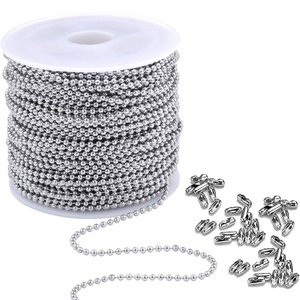 Customizable 2.4mm to 10mm ball  chain stainless steel ball chain stainless steel metal bead chain