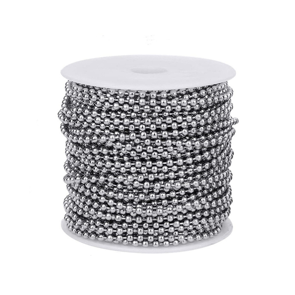 Customizable 2.4mm to 10mm ball  chain stainless steel ball chain stainless steel metal bead chain