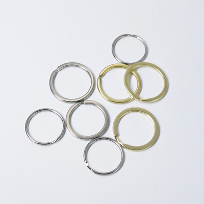 Nickel Plated Keychain 25mm Iron Round Keychain Ring Lead-Free Customizable Metal Keychain