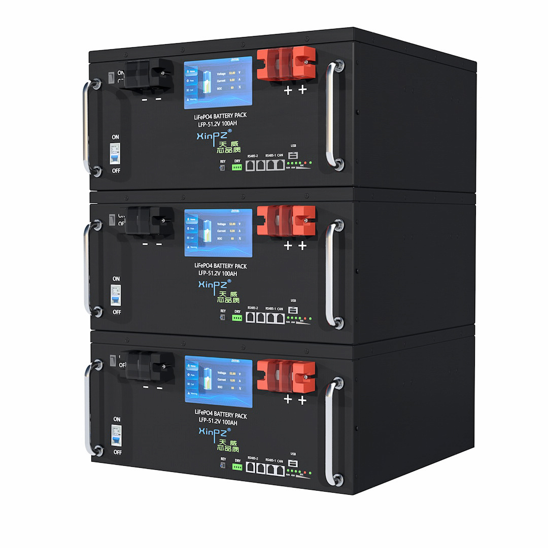 48v100ah rack mounted energy storage battery pack 6000 deep cycle Bms with touch screen display battery pack 51.2v 5kwh