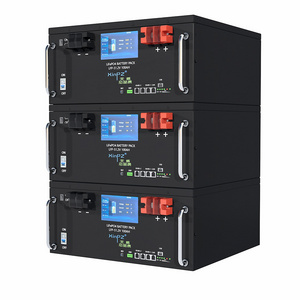 48v100ah rack mounted energy storage battery pack 6000 deep cycle Bms with touch screen display battery pack 51.2v 5kwh