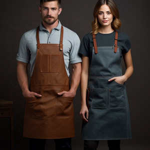 Customizable Logo Vintage Look Kitchen Accessories Nostalgic Style Durable Butcher Heavy Canvas Apron Industrial Apron