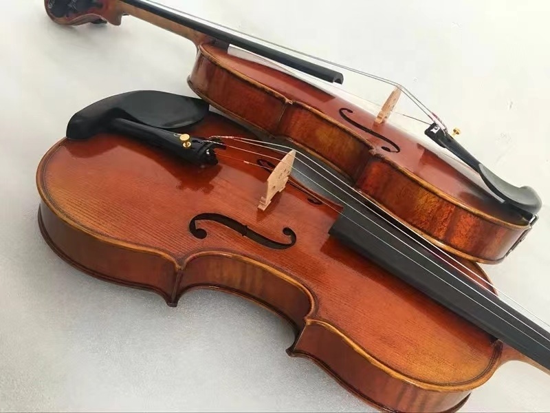 Wholesale factory price old antique brown oil painting handmade professional high-end German violin for sale