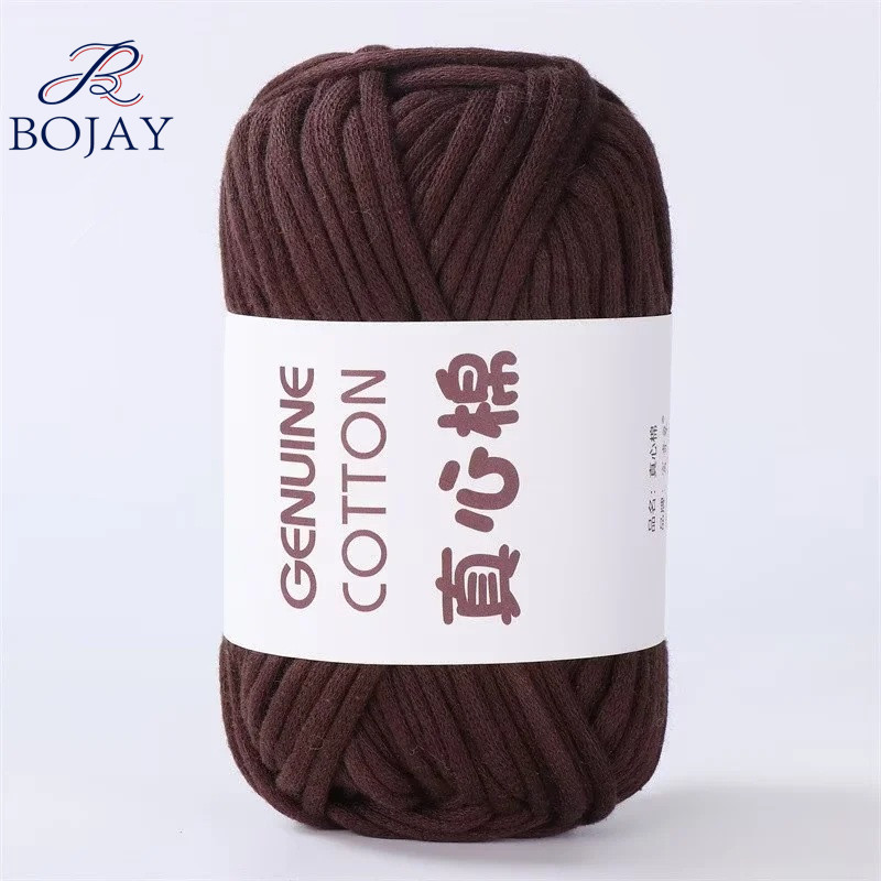 Bojay  50g Ball Yarn 68% Cotton 32% Nylon Hand Woven Bags Tube Braid Chunky Crochet Knitting Yarn