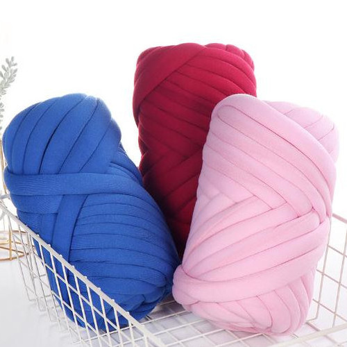 Bojay 2.5cm Thickness Chunky Knit  Machine Washable Polyester Jumbo Tube Braid Yarn for Hand Knitting