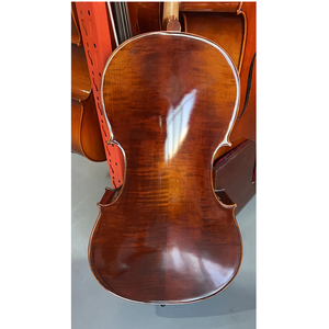 Coffee color flame maple cello tiger pattern professional wood cello 4/4 wholesale cello