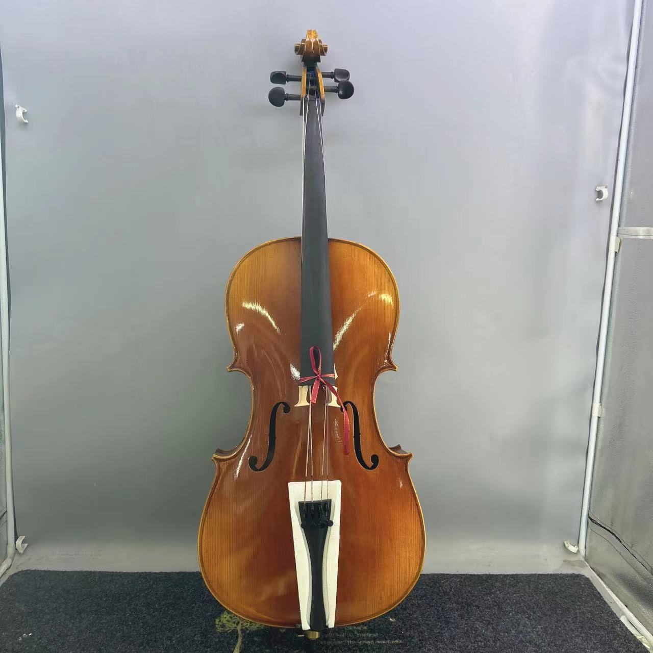 4/4 gloss student flame maple cello instrument tiger pattern spruce professional cello wholesale