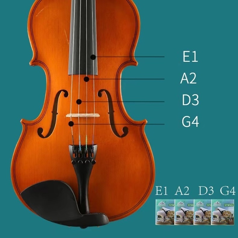 in stock wholesale cheap factory price full size alloy violin spare string 4/4 3/4 1/2 1/4 1/8