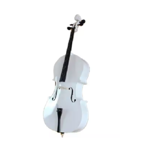 black color white plywood student decoration cello 4/4 wholesale