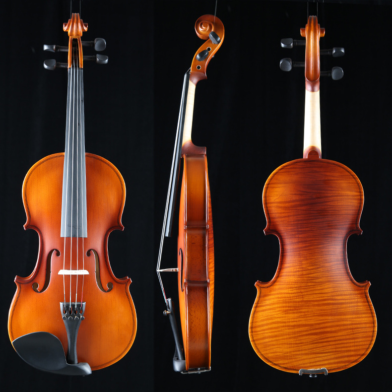 cheap price Factory gloss matte flame maple face spruce german violin 4/4 wholesale