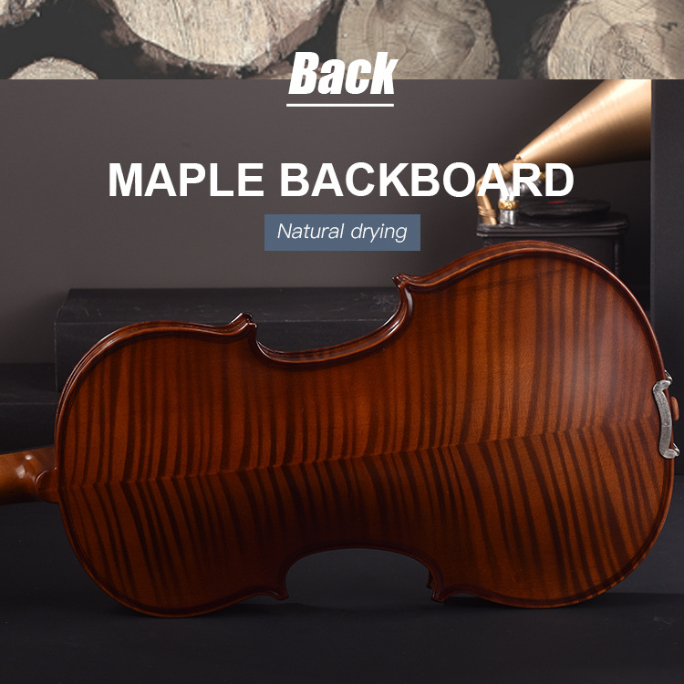 spruce student violin flame maple pattern handmade violino beginner violin 44 wholesale