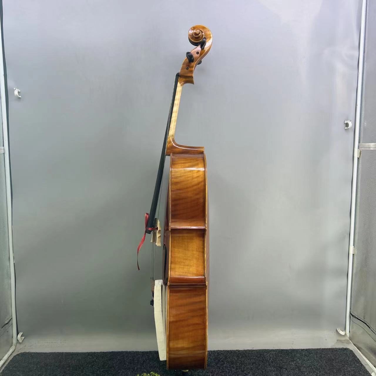 4/4 gloss student flame maple cello instrument tiger pattern spruce professional cello wholesale