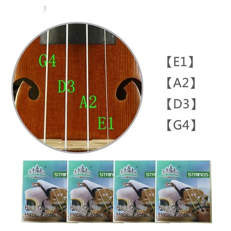 in stock wholesale cheap factory price full size alloy violin spare string 4/4 3/4 1/2 1/4 1/8