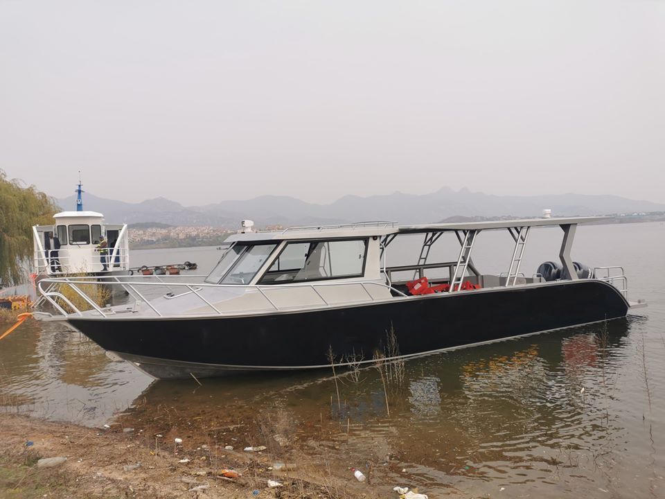 Aluminum Boat 11.6m 38ft luxury lifestyle yacht Aluminum Fishing Boat with cabin for Sale Cook islands for diving whale watching