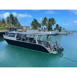 Aluminum Boat 11.6m 38ft luxury lifestyle yacht Aluminum Fishing Boat with cabin for Sale Cook islands for diving whale watching