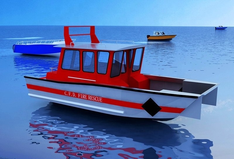 CE certified 9m aluminum fire fighting ambulance work boat