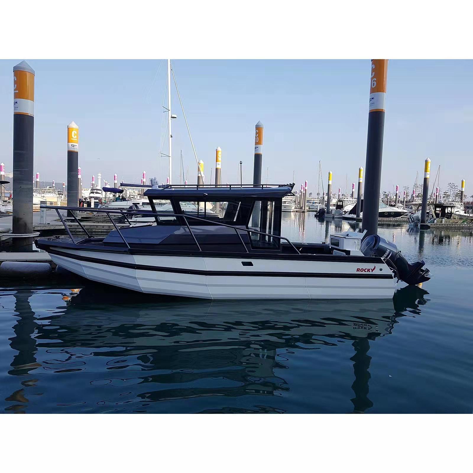 Most Saleable Boat Chinese Brand 25ft Easy craft 7.5m aluminum fishing boat aluminium Pontoon Boat cabin cruiser with Walkaround