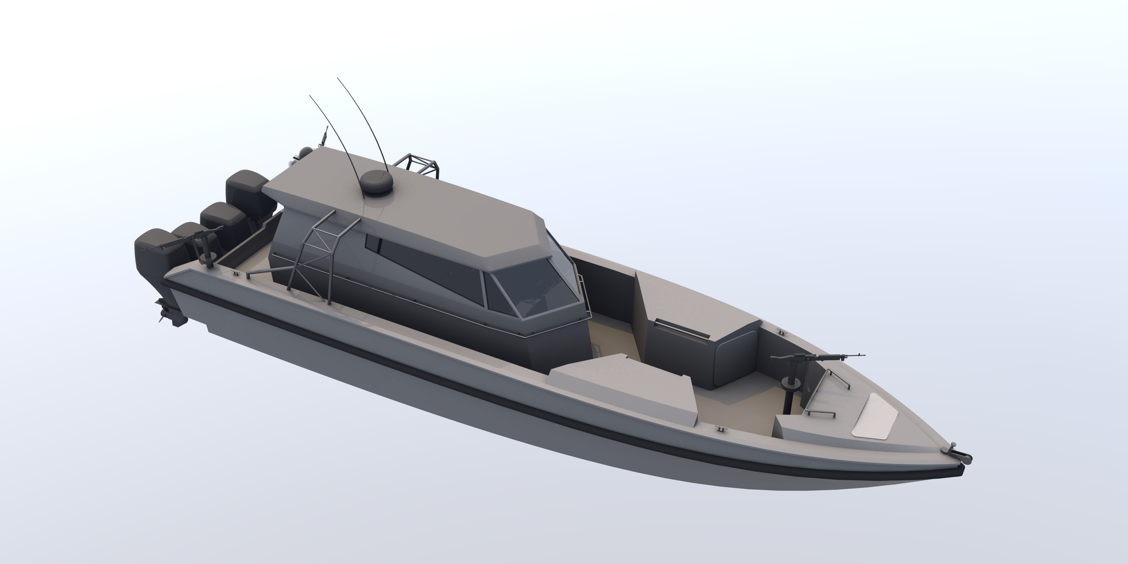 Tai Xin 12m x 3.3m size aluminum patrol boat for coast guard