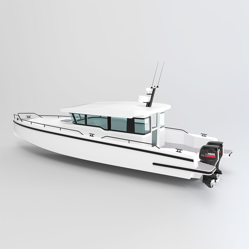 CE certificated Aluminium Axe Bow Boat 12m aluminum Cabin Cruiser Marine fishing boat for sale