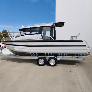 Offshore Boat for Sale Canada- 7.5m / 25ft Easy Craft Welded Aluminum Fishing Boat with CE& Pontoon& Walkaround