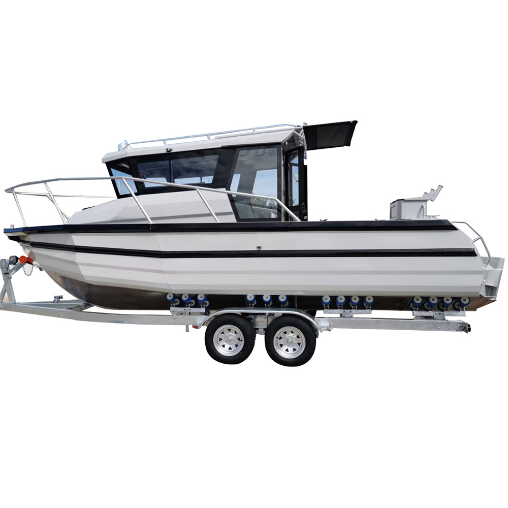 Offshore Speed Boat for Sale Canada- 7.5m / 25ft Easy Craft Welded Aluminum Fishing Boat with CE& Pontoon& Walkaround