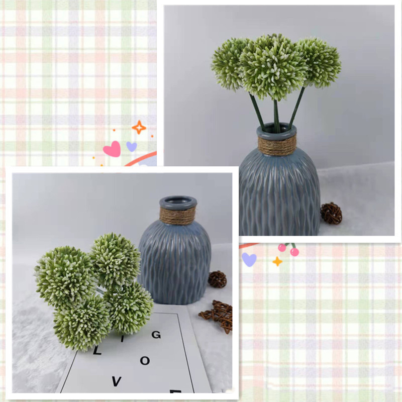 Home Decoration Single Hydrangea High-quality Artificial Flowers Vivid Silk Simulation Dandelion Grass Ball