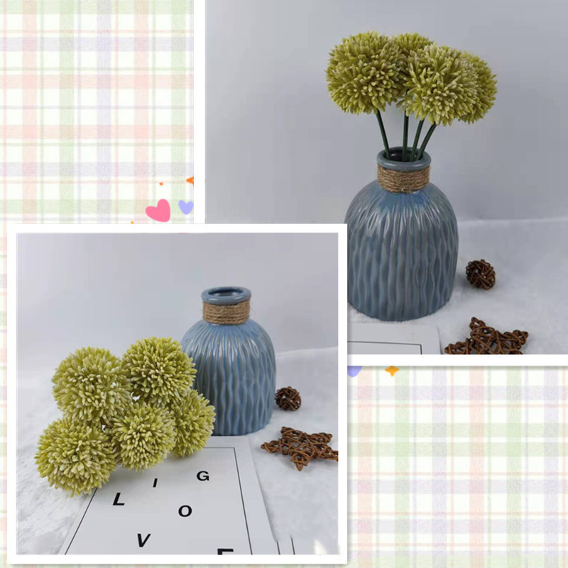 Home Decoration Single Hydrangea High-quality Artificial Flowers Vivid Silk Simulation Dandelion Grass Ball