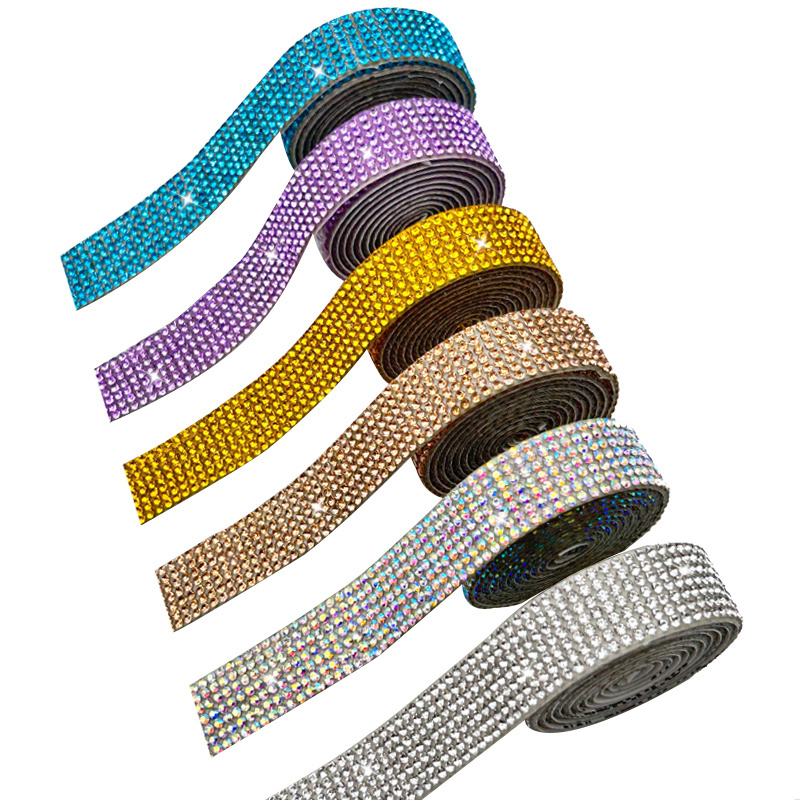 crystal fabric rhinestone strip diamond rhinestone ribbon mesh wrap