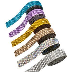 crystal fabric rhinestone strip diamond rhinestone ribbon mesh wrap