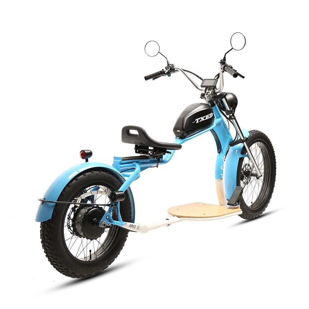 TXED Electric Fat Tire Chopper Motorcycle Scooter bicycle for Adult e Scooter 1000W Motor bike beach cruiser electric bike