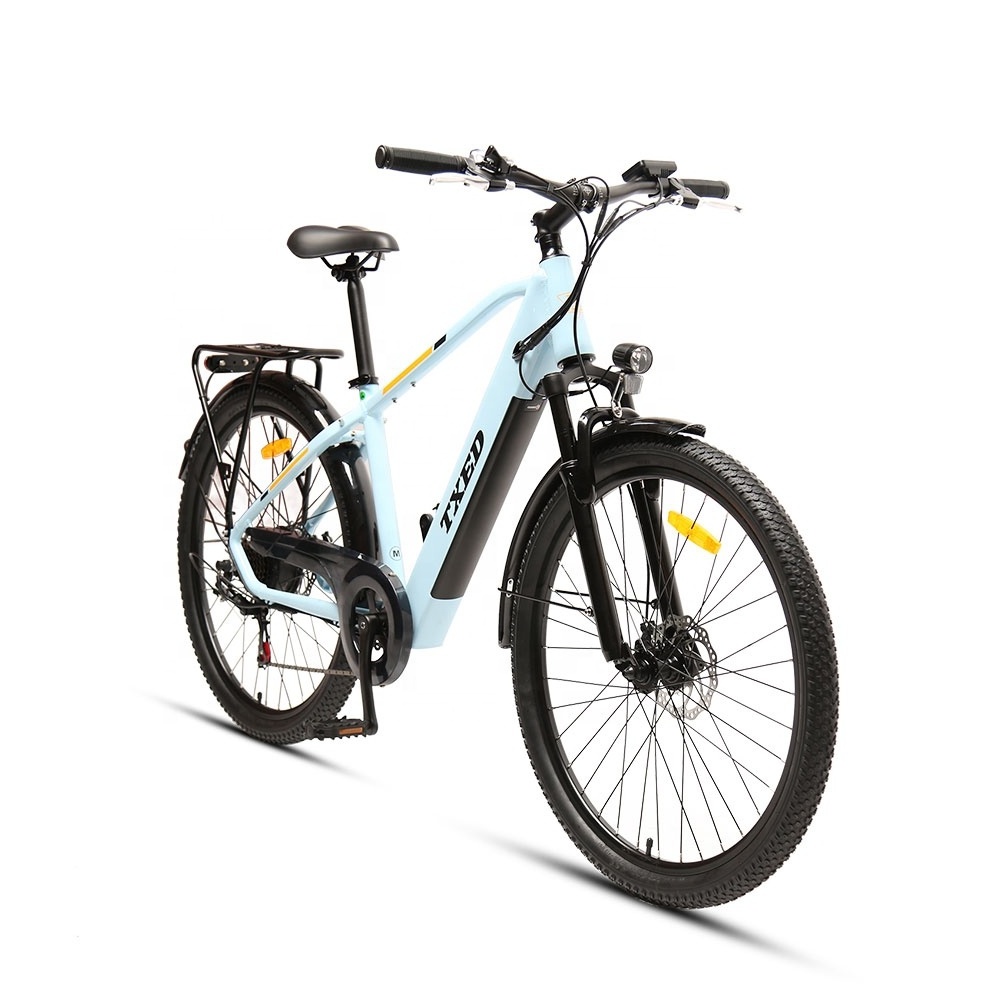 TXED 27.5 inch Mountain Style Full Suspension City E-bike bicycle lithium battery 250w electric city bike