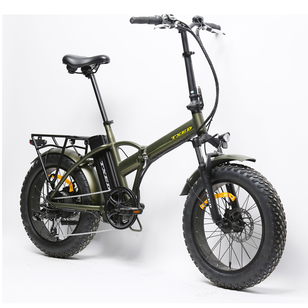 TXED Very Popular Battery Ebike Fat Tire Motor 20 inch Folding Electric Bike  Full Suspension Foldable 250W Folding Ebike