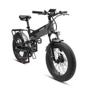 TXED hot-selling 20 inch e folding  fat snow tire 500W Motor 7Speed Mountain bicycle Electric hybrid Foldable Electric Bike