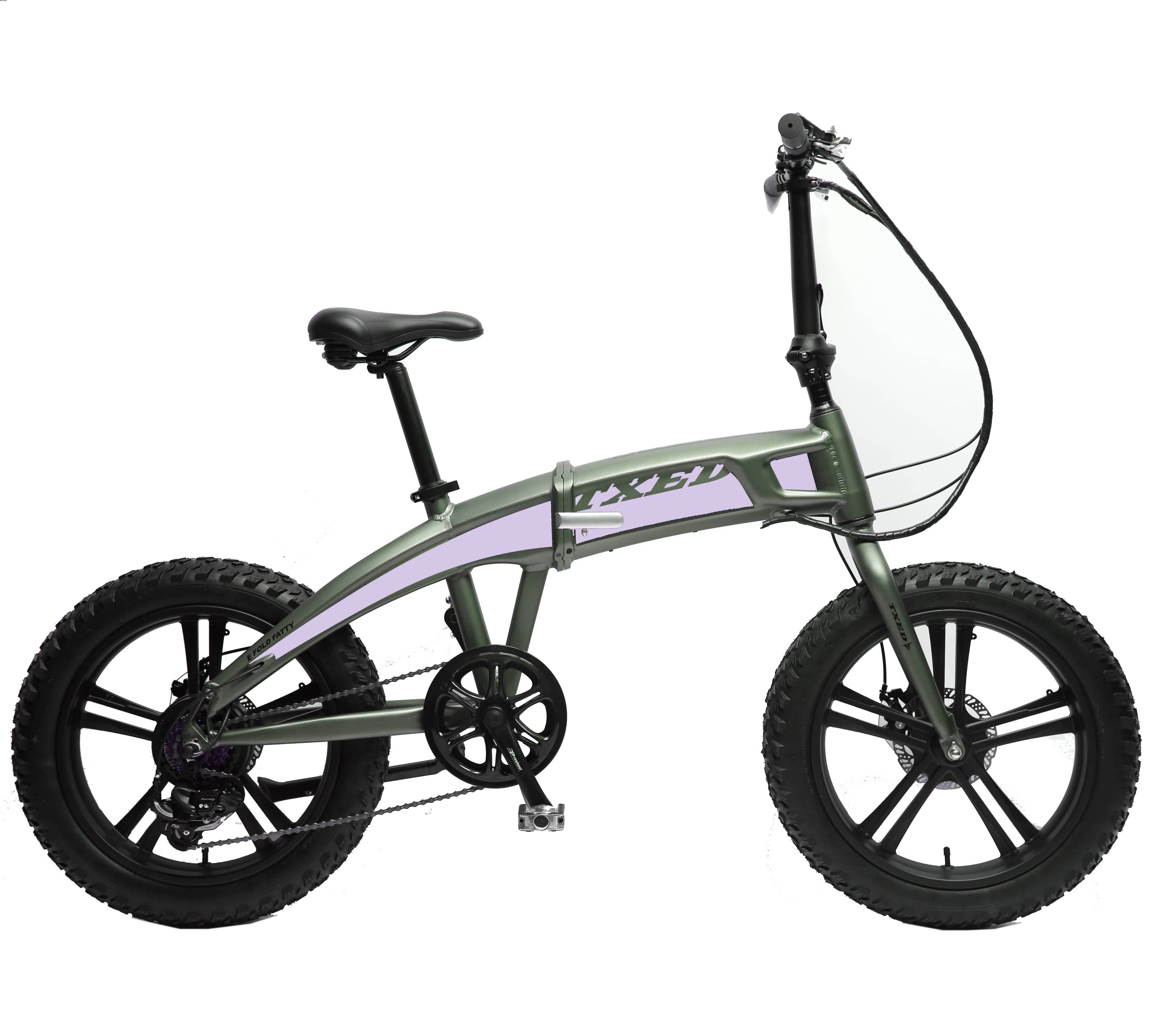 TXED Hidden Battery Fat Tire Electric Pocket Bike 500w Folding Ebike 20 Inch Electric folding bicycle