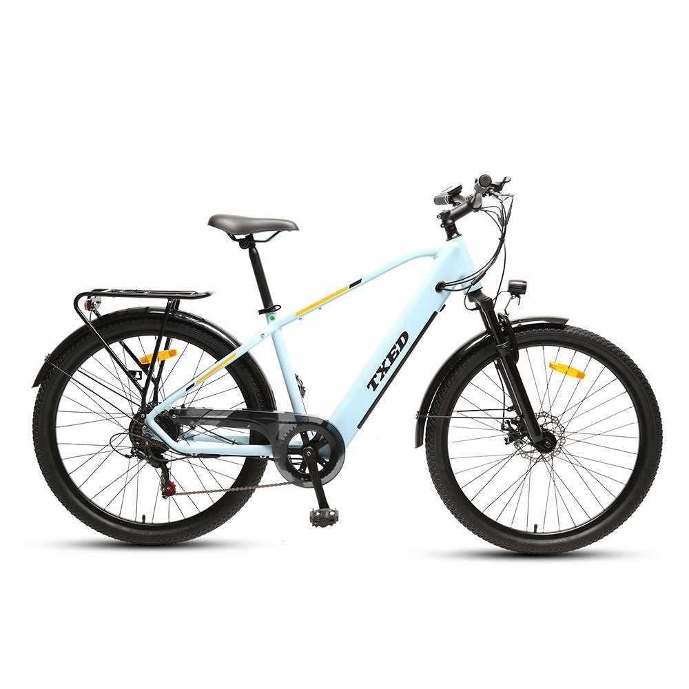 TXED 27.5 inch Mountain Style Full Suspension City E-bike bicycle lithium battery 250w electric city bike