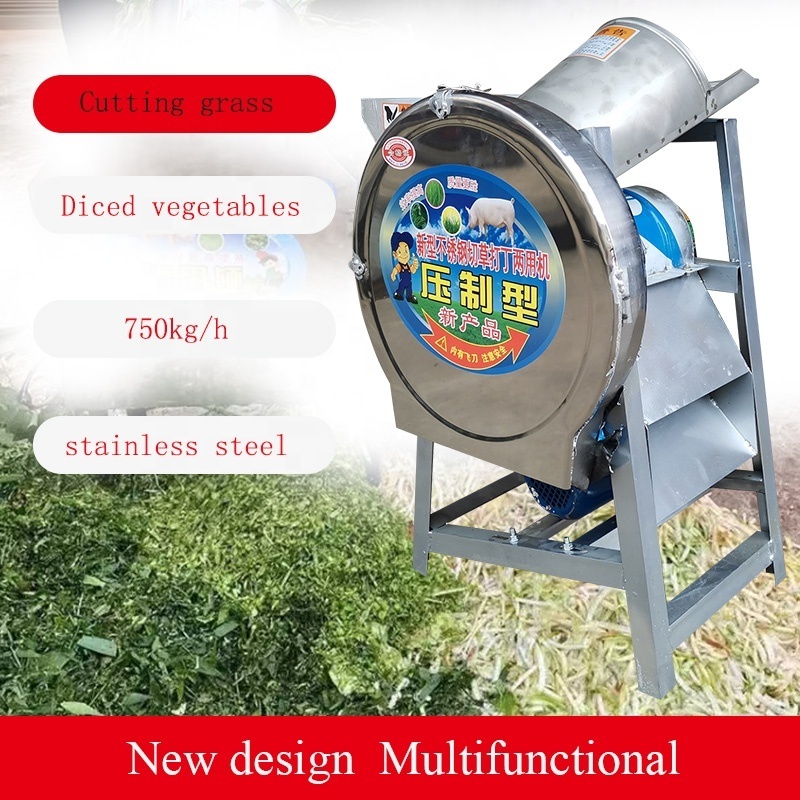 TX Multifunctional Stainless steel animal feed food fruit grass crusher vegetable cube cutter silage dry fodder chopper machine