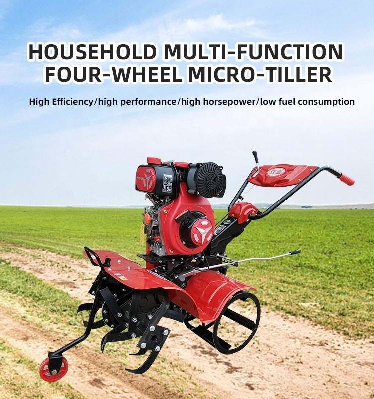 TX Agricultural machinery Mini Land Cultivation Machine 5HP 7HP garden tractor cultivators home power tiller cultivator diesel