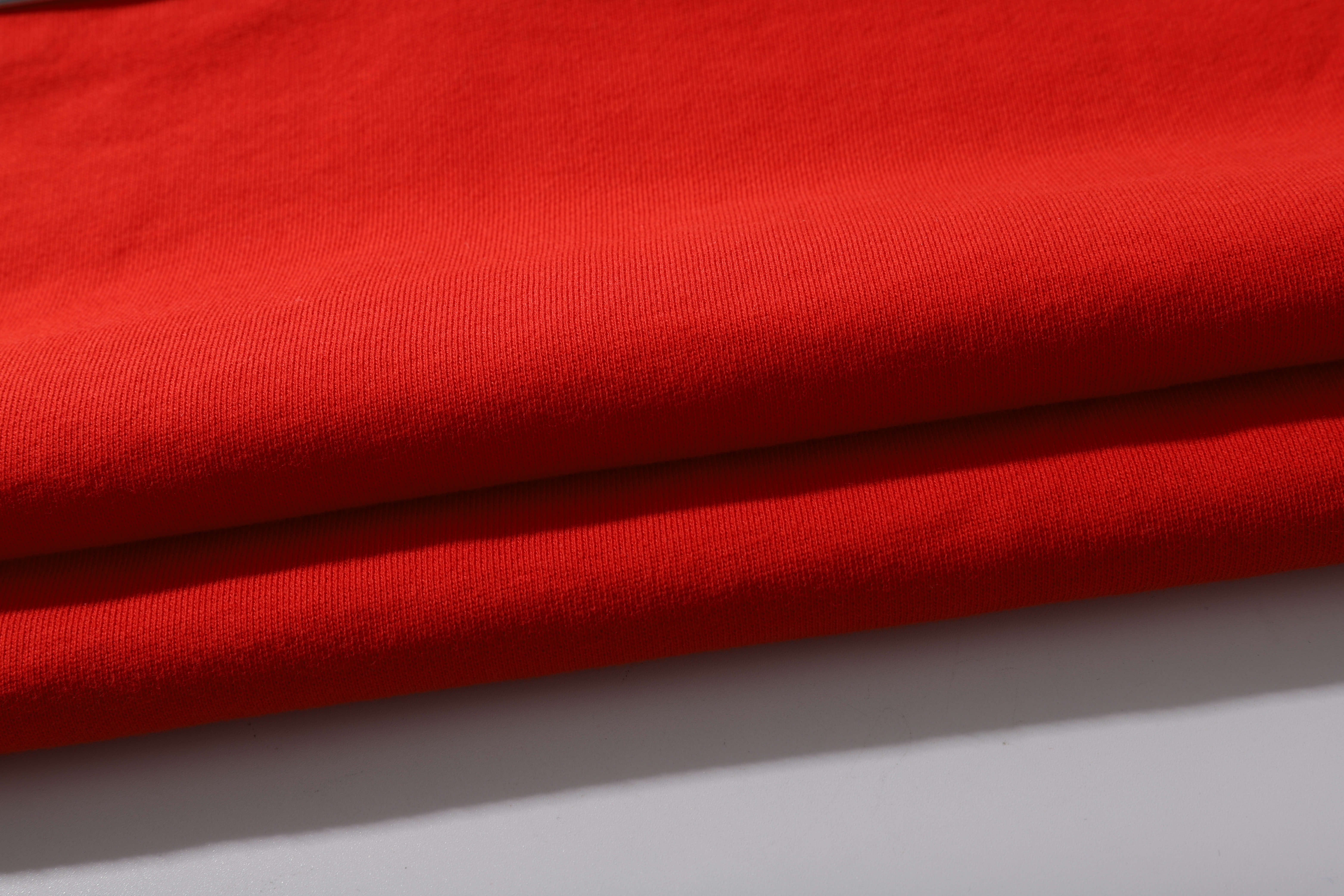 350GSM One Side Brushed 100% Organic Cotton French Terry Fleece Knit Fabric