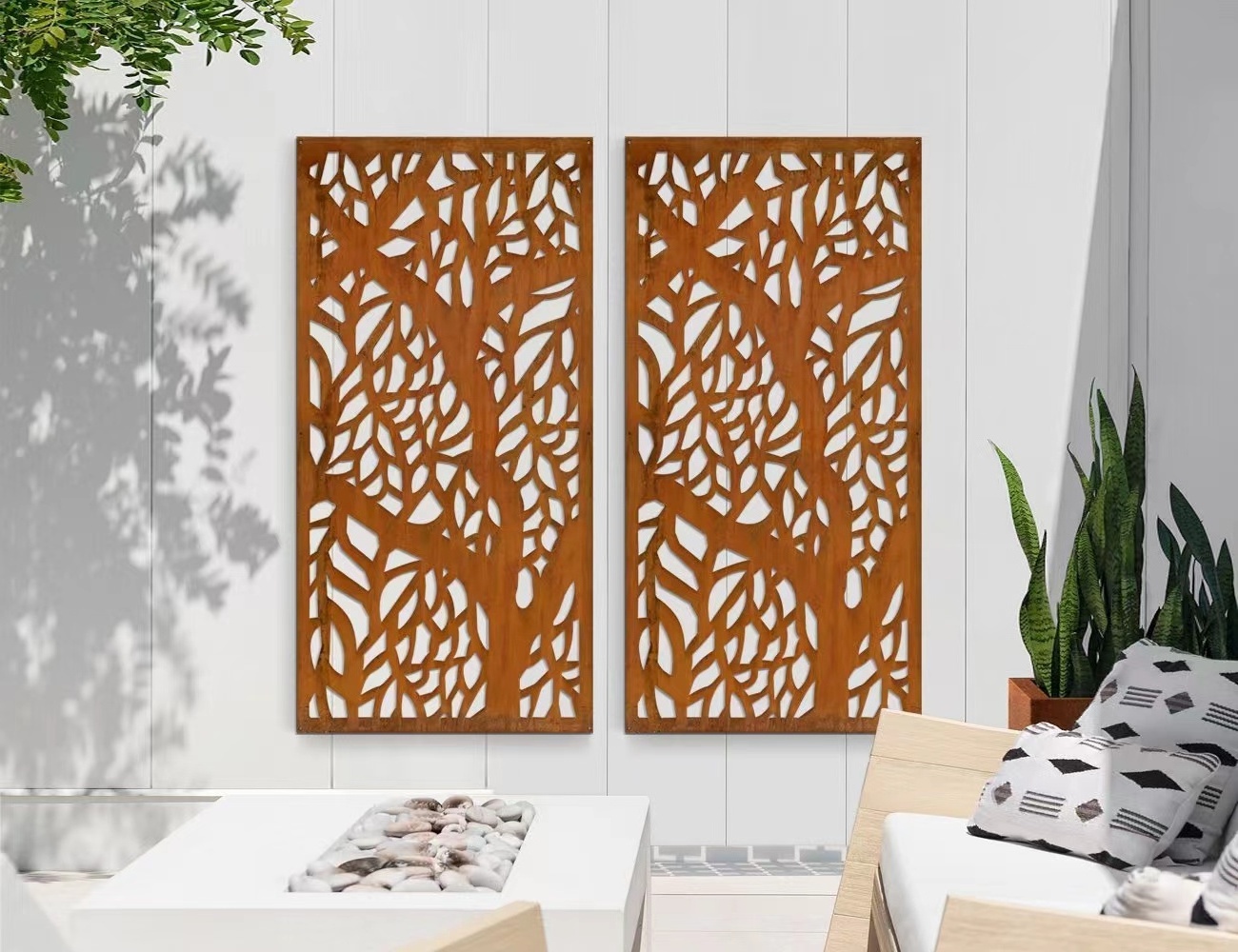 High quality 2mm thickness Decorative laser cut corten steel wall panel