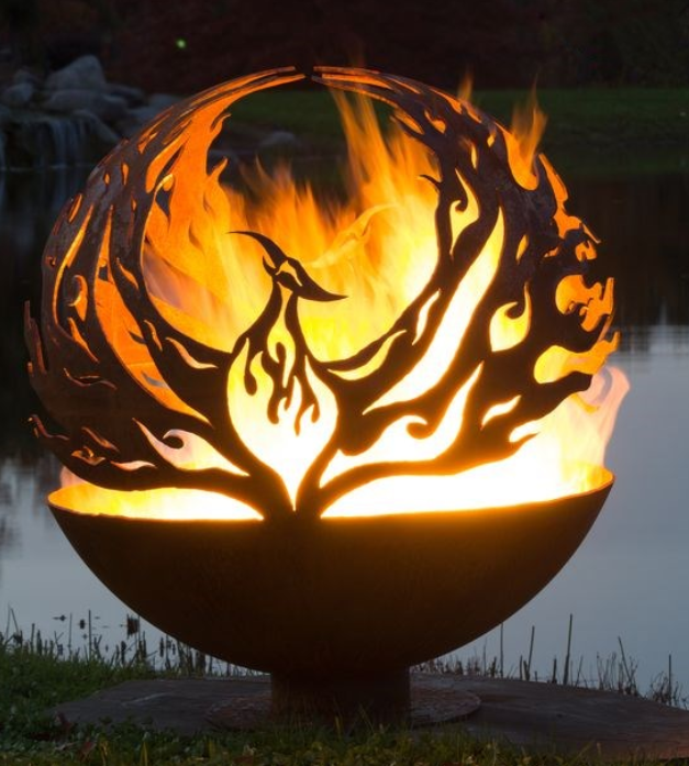 Firepit  ball  wood burning  Rust Iron fire pits factory direct folding fire pit rust corten steel fire pit outdoor